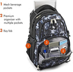 High Sierra Swerve Laptop Backpack, Black Steam/Black, One Size