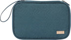 NISHEL Travel Cord Organizer Case, Double Layers Tech Electronic Bag, Essentials for Charger, Cable, Phone, Flash drive, Large, Lake-Blue