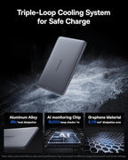 Baseus 0.3" Ultra Slim 5000mAh MagSafe Portable Charger with USB-C Braided Cable&Baseus Qi2 Certified 15W Wireless Magnetic Power Bank 10000mAh with USB-C Cable