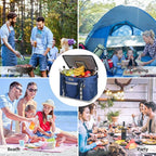 Maelstrom Collapsible Soft Cooler Bag,35/55/75 Cans Beach Cooler with Flip Top Lid, Ice Chest, Leakproof & Portable for Beach, Camping, Road Trips & Grocery Shopping