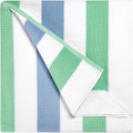 Bornbay Cotton Oversized Beach Towel - Extra Large 40"X70" Big Cute Thick Pool Towel, XL Stitch Beach Towels Striped Mint Green Swimming Towel for Adults Mens Women