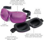 Bucky 40 Blinks No Pressure Eye Mask for Travel & Sleep, Midnight Floral, One Size