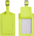 Travelambo Luggage Tags for Suitcases PU Leather Travel Tags Bag Tags Privacy Protection Travel Essentials