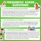 Reusable Sticker Books for Toddlers 1-3, Stickers for Toddlers 2-4 Years - Stickers for Kids Airplane Toys for Toddler 1-3, Toddler Travel Toys - Reusable Sticker Book Birthday Gifts for Boys Girls