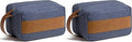 Vorspack Toiletry Bag for Men - Water Resistant Travel Bag for Toiletries, Lightweight Hygiene Bag for Bathroom, Travel Essentials, Gifts - Blue (Pack of 2)