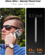 【Titanium Body & Ultra-Slim 0.3-Inch Design】 5000mAh Magnetic Power Bank with Titanium Body, Lightweight & Portable, Easy to Carry for Daily Use, Travel, and Emergencies