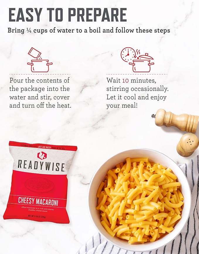 ReadyWise Emergency Food Supply - 120 Servings Favorites Sample Bucket, Survival Food Kit, Freeze Dried Prepper Food & Dehydrated Meals for Camping Essentials & Backpacking, up to 25 Year Shelf Life