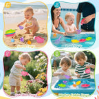 Fajiabao Baby Bath Toys for Kids Ages 1-3 Toddler Bath Toys Mold Free for 2-4 Bathtub Sand Beach Pool Water Toys for 1+ Year Old Girl Gifts 9 PCS (Color Random)