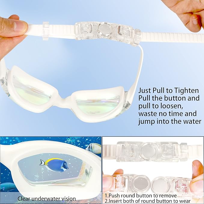 EWPJDK Swim Goggles - 2 Pack Swimming Goggles Anti Fog No Leaking For Adult Women Men