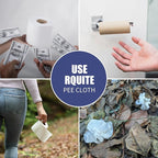Rquite 2 Pcs Pee Cloth, Pee Cloth for Women Hiking, Soft & Absorbent Pee Rag, Reusable Toilet Paper Washable, Wipes After Female Urination, Women Travel Camping Backpacking Essentials