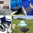 Inflatable Seat Cushion, Portable Air Seat Chair Cushions for Pressure Relief Breathable Waffle Square Seat Pad for Home Car Wheelchairs Office Chairs and Airplanes (1 Pack)