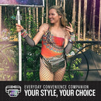 Holographic Fanny Pack Belt bag - Crossbody Waist Bag for Men or Women - Hands-Free, Waterproof Large Bumbag for Hiking, Running, and Travel (Copper Glitter)