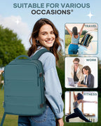 coofay Travel Backpack For Women Men Airline Approved Carry On Backpack Flight Approved Waterproof Sports Luggage Backpack Casual Daypack Small Hiking Backpack
