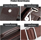 FANDARE Retro Briefcase Men Messenger Bag PU Leather Handbag