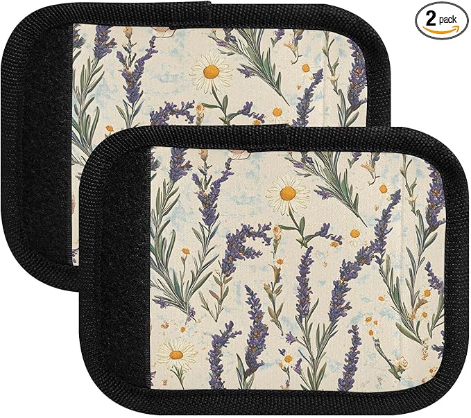 Lavender Shell Luggage Handle Wrap for Suitcase Luggage Tags Handle Covers Identifiers Soft Decorations Travel Accessories 2 Pack