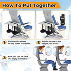 Airplane Foot Hammock - Portable Travel Foot Rest with Adjustable & Detachable Straps for Ergonomic Support on Flights, Cars, Trains, Lightweight & Packable for Long Haul Travel & Office