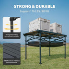 Naturehike Folding Camping Table, Spacious Tabletop Area for 4-6 Person, Portable Aluminum Camp Table for Outdoor, Camping, Picnic, Beach, Carry Bag