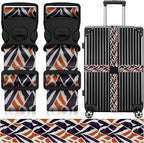 2 Pack Luggage Straps for Suitcases, Adjustable Travel Belt with Double Lock and Quick Release Buckle, Heavy Duty Nylon Bag Packing Strap, Bright Identifiers Business Travel Accessories-Roads