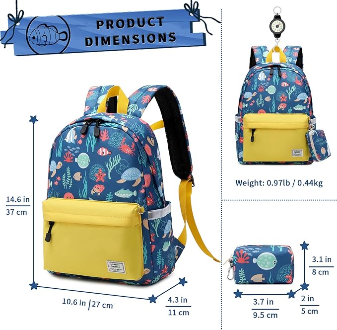 mygreen Toddler Backpack, Kids Backpack for Boys and Girls with Chest Strap | with Chest Strap