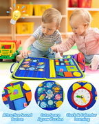 Exorany Busy Board Montessori Toys for Toddler Boys & Girls Birthday Gifts, Sensory Toys for Toddlers, Educational Travel Preschool Toddler Activities Learning Fine Motor Skills