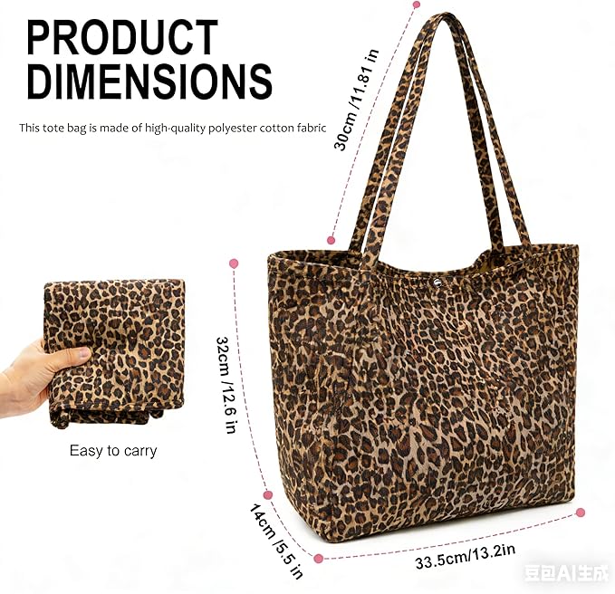 Long Keeper Corduroy Tote Bag for Women Girl Cute Large Tote Purse Reusable Canvas Shoulder Bag Handbag for Work Travel Gym