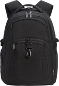 Amazon Basics Travel Laptop Backpack with Multiple Pockets and Compartments for 17 in / 43.1 cm Laptop, Water Resistant, Spacious with Padded Shoulder Straps, Black