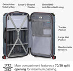 Traveler's Choice Maxporter II Polycarbonate Hardside Trunk with Spinner Wheels, Navy, 28-Inch Medium Trunk