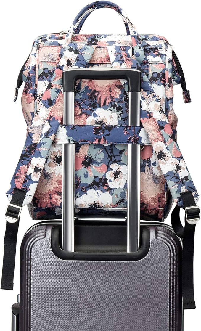 Kinmac Waterproof Laptop Backpack For Laptop Up to 15.6 Inch Men Women Travel Outdoor Backpack (Camellia)