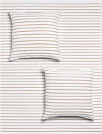 Black & White Brands Brazilian Beach/Pool Towel Pillow Case 17.7"x17.7" - Ultimate Absorbent Luxury 100% Cotton Wave (2 Pillow Cases, Tan Poly Pinstripe)