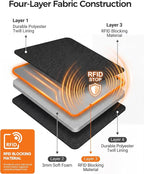 Family Passport Holder Organizer, RFID Blocking Travel Document Case, Lightweight Large Passport Cover Case Waterproof Bag Document Organizer for Women & Men