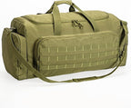 APRILBAY Super Quality 60L Large Duffel Travel Bag Luggage Foldable Bag Cargo Sport Gear Equipment Skiing Hardware Bag Heavy Duty& Durable(Dark Green)