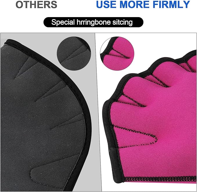 TAGVO Aquatic Gloves for Helping Upper Body Resistance, Webbed Swim Gloves Well Stitching, No Fading, Sizes for Men Women Adult Children Aquatic Fitness Water Resistance Training