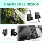 Portable Shower for Camping, Filtered Camping Shower, IPX8 Waterproof，6000mAh Rechargeable Outdoor Camp Shower Pump with LED Display, 4 Spray Modes for Hiking, Travel, Pet