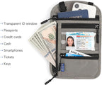 Neck Wallet,Travel for Passport Holder Neck Pouch Wallet RFID Blocking Men Women with Adjustable Neck Strap