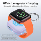 Portable Travel Charger for Apple Watch Series 8,Wireless iWatch Charger 1200mAh Power Bank with Charging Cable, Purse Keychain Smart Chargers for Apple Watch Series 11/10/9/8/7/6/SE/5/4/3/2/1/UItra