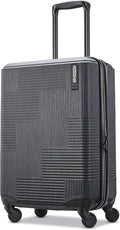 American Tourister Stratum XLT Expandable Hardside Luggage with Spinner Wheels, Jet Black, Carry-On 21-Inch