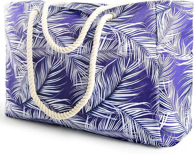 SRISE Large Beach Bag for Women & Men, Beach Bags Waterproof Sandproof, Travel Tote Bag, Swim Pool Bag for Family Outdoor