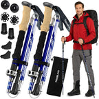 Trekology Trek-Z Collapsible Hiking & Trekking Poles - Balance Support for Seniors, Women, and Men, 2pc Per Set