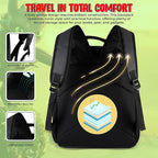 AI ACCESSORY INNOVATIONS How to Train Your Dragon Toothless Backpack, Black 16 Inch School Bag with 3D Face Applique, Green Eyes, Lightning Bolt Keychain, for Boys and Girls