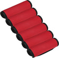 Luggage Handle Wrap [6PCS] - Neoprene Luggage Identifiers Use for Suitcases & Carry on & Travel Accessories - [Red-6IN/15CM] Comfort Grip Handle Cover