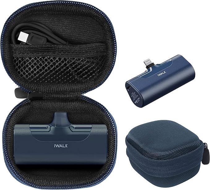 Case for mini Charger Compatible with iWALK Small USB-C Portable Charger, Anker Nano, JEJILL, LanLuk, Charmast, LENUTO, Swyop, VEGER, Feob, Taegila, YHO (Blue)