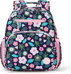 mibasies Kids Backpack for Girls: Girls Backpack 5-8 - Kindergarten Elementary School Bookbag for Girl - Pulan Flower Pink