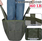 Fammart Mesh Beach Bag, Large Beach Tote with Zipper Pocket, Toys Pool Bag for Family Travel Vacation Cruise Essentials