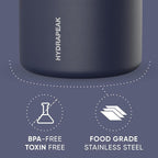 Hydrapeak 25oz Stainless Steel Vacuum Insulated Food Jar | for Hot Food and Cold Food, Wide Mouth Leak-Proof Soup for Adults, 10 Hours Hot and 16 Hours Cold (Navy)