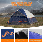 ASFANES Sundome Camping Tent with Rainfly, 2/4/6/10 Person Tent Sets Up in 10 Mins, Weatherproof Shelter for Camping, Festivals, Backyard, Sleepovers, & More
