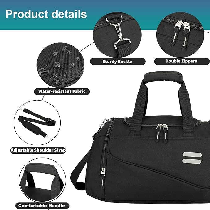Urbanstand Gym Bag for Men & Women - 30L Duffel Bag with Shoe Compartment, Weekender Water Resistant Sports Duffle Bag for Travel, Fitness & Workouts, Medium