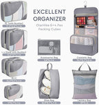 10 Set Packing Cubes for Travel, Gifts for Women Mom,Anti-Tearing Suitcase Organizer,OlarHike Vacation Essentials & Accessories for Cruise Ship