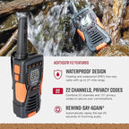 Bundle of Cobra RX380 TTC Walkie Talkies (2-Pack) + Cobra ACXT1037R FLT Walkie Talkie (1-Pack)