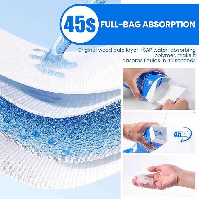Disposable Urine Bag, 12PCS Pee Bags for Travel for Women Men, 900ML Portable Urinal Bags and Vomit Bags, 2026 Unisex Urinal Bag for Camping, Road Trip, Traffic Jam, Pregnant, Kid, Patient