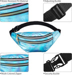 Frienda 2 Pieces Holographic Fanny Pack for Women Colorful Sport Waist Bag Pack